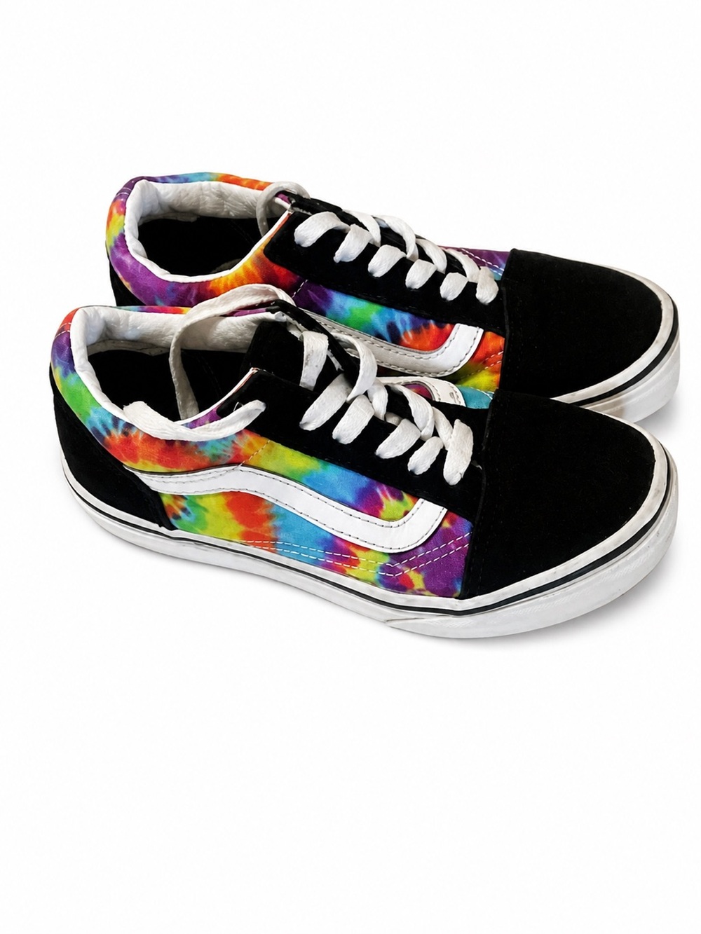 Vans Kids Tie-Dye Skate Sneakers with White Stripe